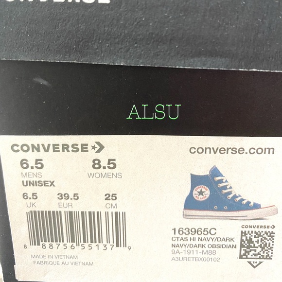 Converse Ctas High Top Canvas Jeans Dark Navy W - Picture 12 of 12